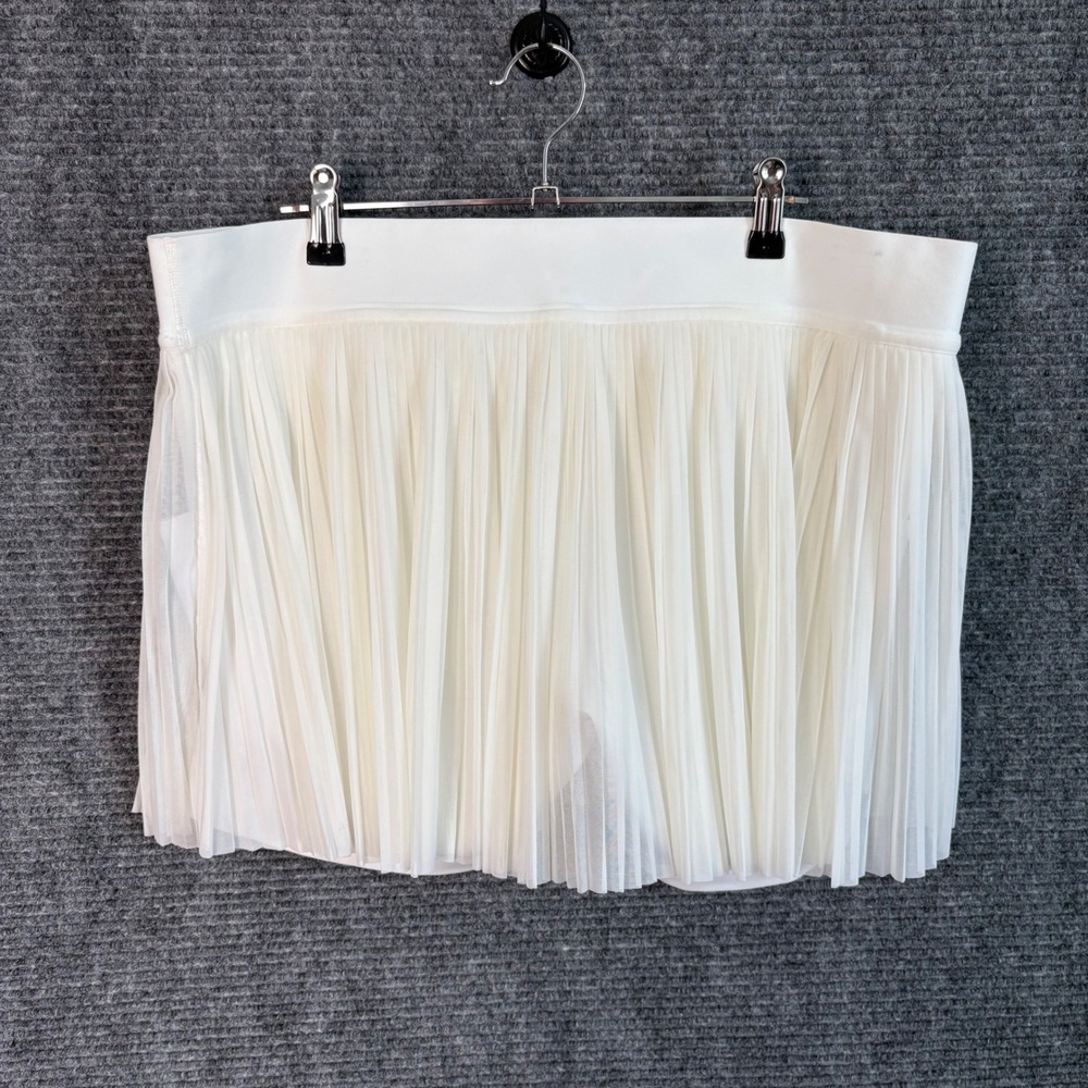 Lululemon White Pleated Tennis Skirt Built In Shorts Athletic Skort Size 14 - Picture 4 of 5